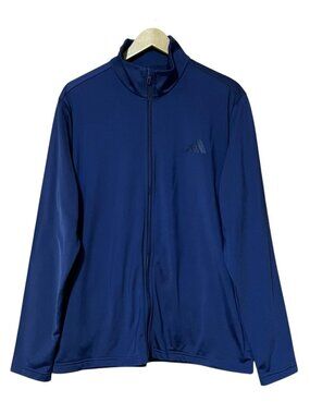 adidas Tricot FZ Full Zip Track Jacket Mens L Dark Blue Training Zip Pockets NWT